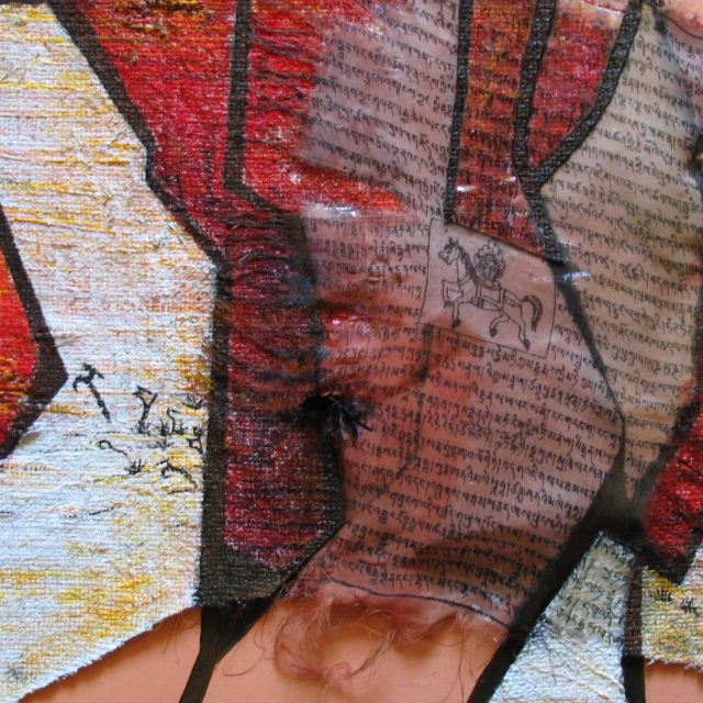 NAHRUNG 1, 70 x 50, Baumwolle auf Rupfen, 2007