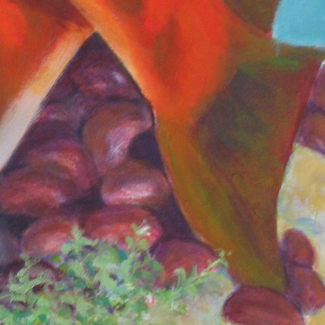 BOHNEN, 50 x 50, Acryl auf Leinwand, 2015 - 2016