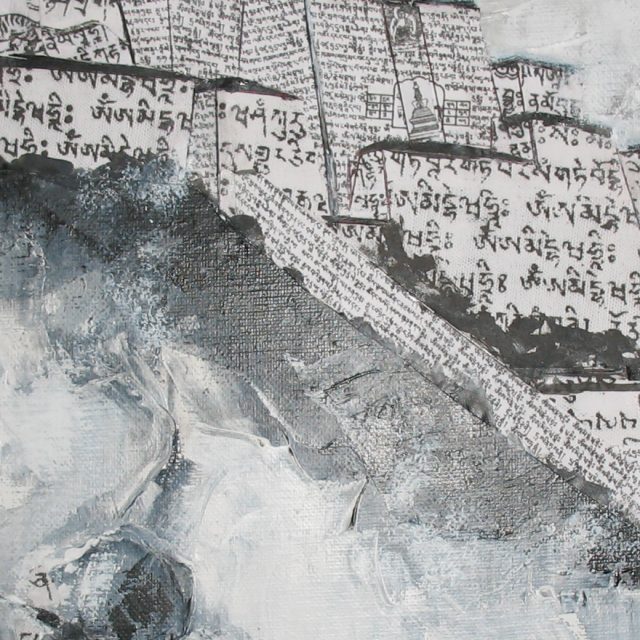 WEG, 40 x 40, Papier auf Leinwand, 2007