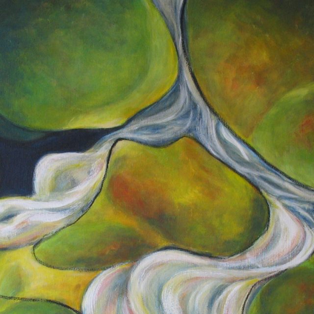 HINGABE 1, 80 x 80, Acryl auf Leinwand, 2009