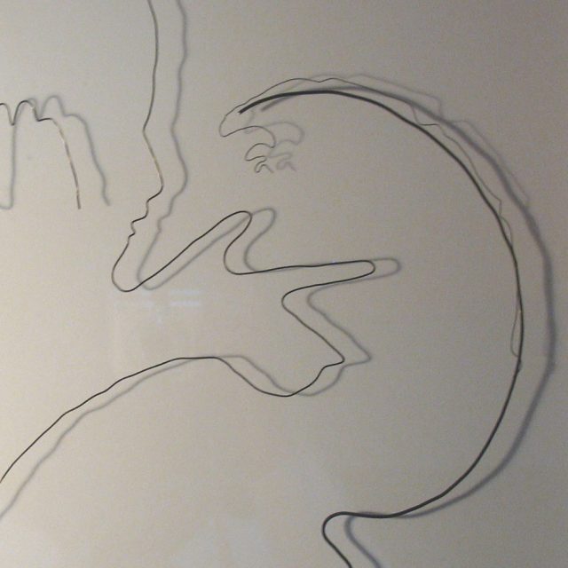 HINGABE, 40 x 40, Draht, 2010